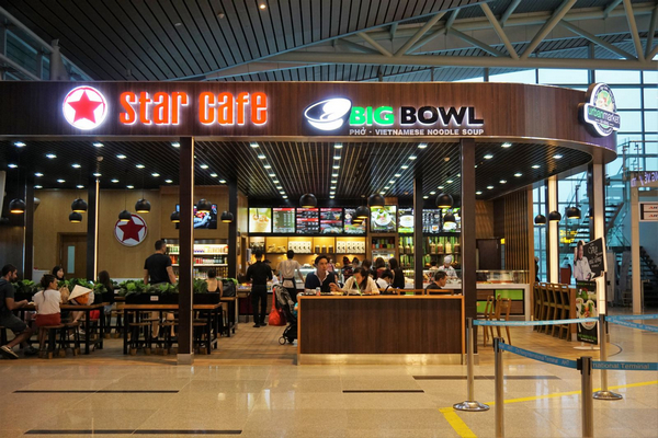 Một số của hàng ăn uống tại sân bay Đà Nẵng 