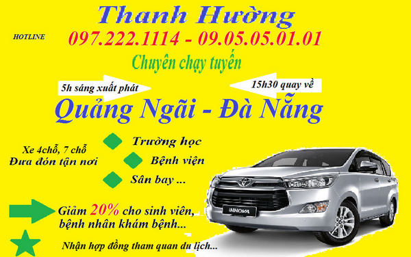 Thông tin cần thiết về nhà xe Thanh Hường Quảng Ngãi Đà Nẵng 