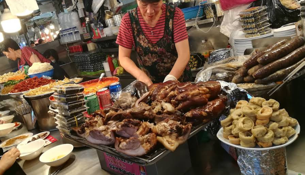 chợ ẩm thực Seul